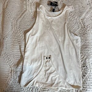 Express White Sleeveless Cut Out Tank Top